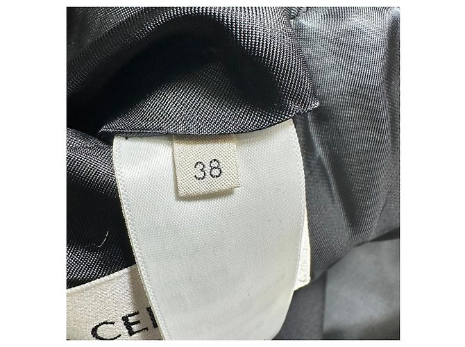 Céline Celine Einreihiger klassischer Blazer aus schwarzer Wolle - Ansicht 5