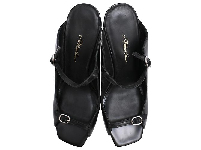 Mule Aurora in pelle nera 3.1 Phillip Lim Nero - vista 5