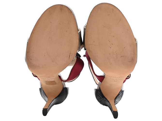 Sandali Fedora con frange di Jimmy Choo in raso multicolore - vista 6