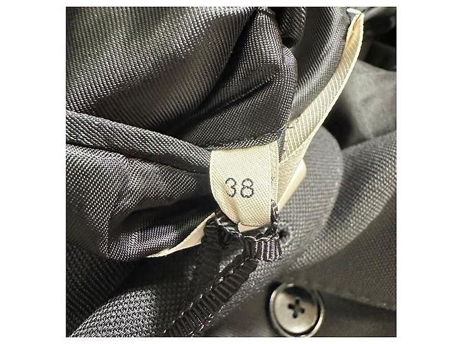 Céline Celine Doppelrevers-Blazer aus schwarzer Wolle - Ansicht 4
