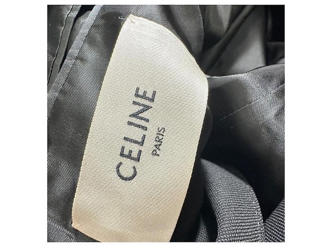 Céline Celine Doppelrevers-Blazer aus schwarzer Wolle - Ansicht 5