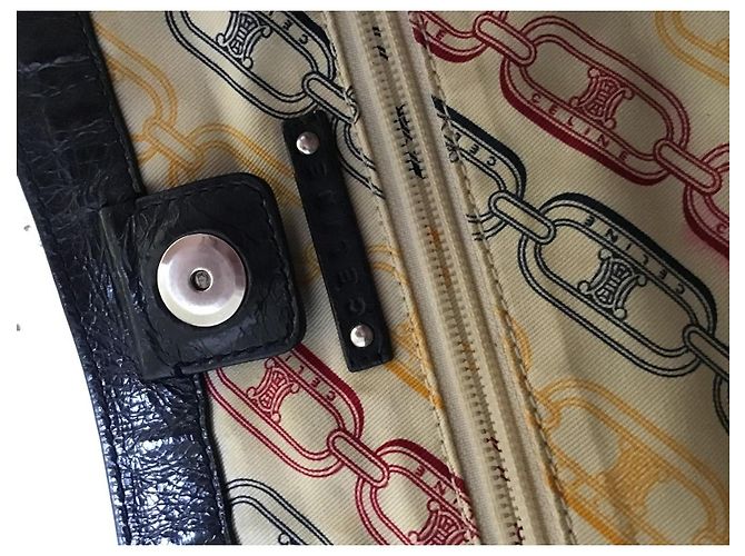 Triomphe Céline Borsa Tote Celine in pelle nera Nero - vista 13
