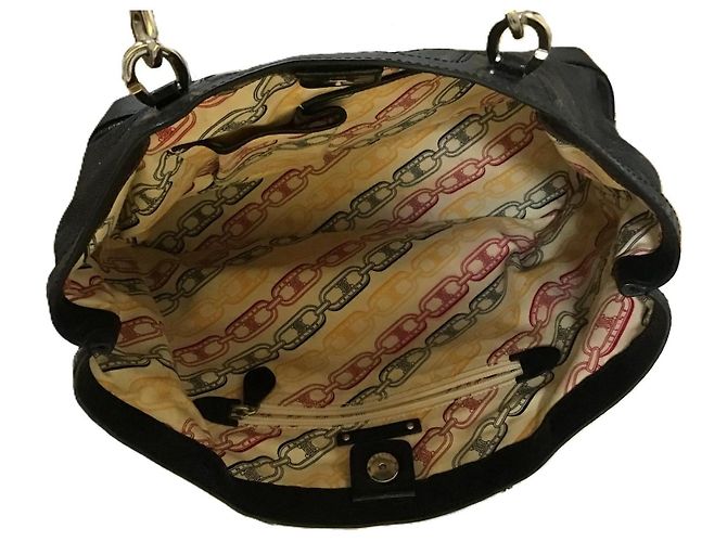 Triomphe Céline Borsa Tote Celine in pelle nera Nero - vista 7