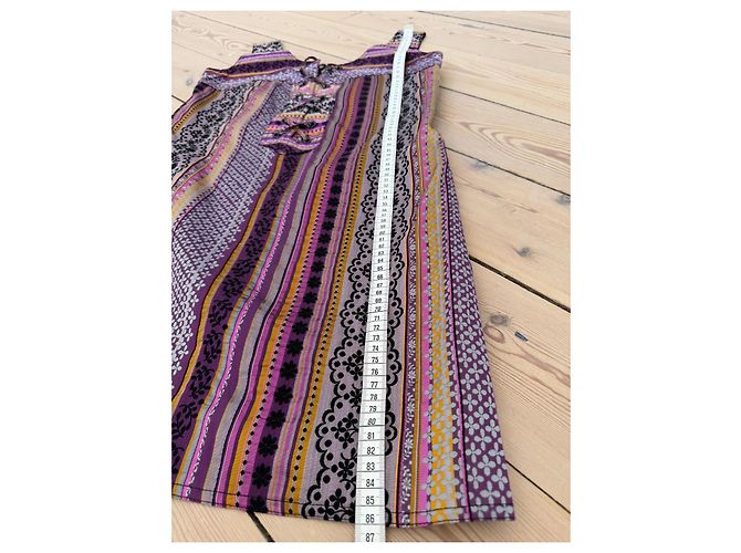 Anna Sui Mini abito floreale viola Nero Rosa D'oro Grigio Porpora - vista 7