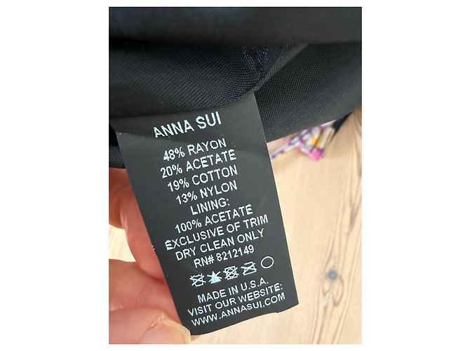 Anna Sui Mini abito floreale viola Nero Rosa D'oro Grigio Porpora - vista 8