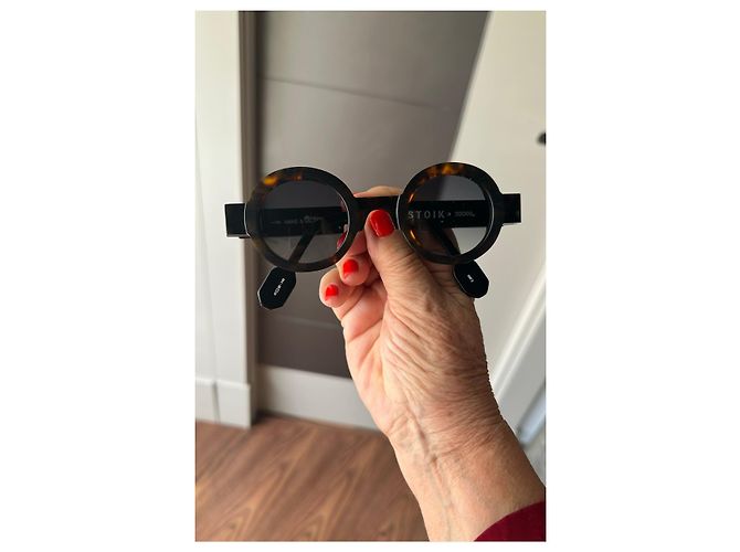 Autre Marque Anne & Valentin runde Sonnenbrille Schildpatt Braun - Ansicht 13