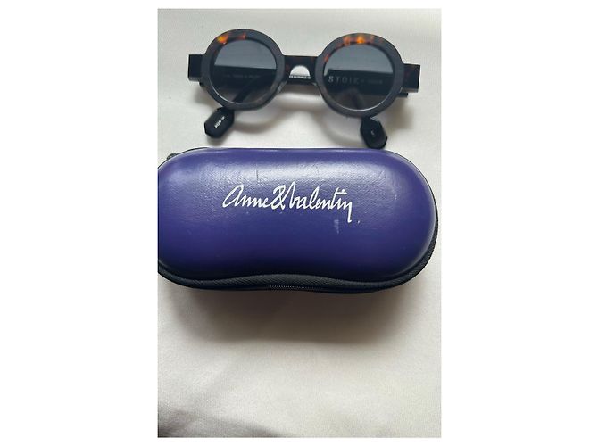 Autre Marque Anne & Valentin runde Sonnenbrille Schildpatt Braun - Ansicht 14
