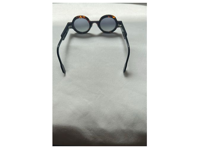 Autre Marque Anne & Valentin runde Sonnenbrille Schildpatt Braun - Ansicht 4