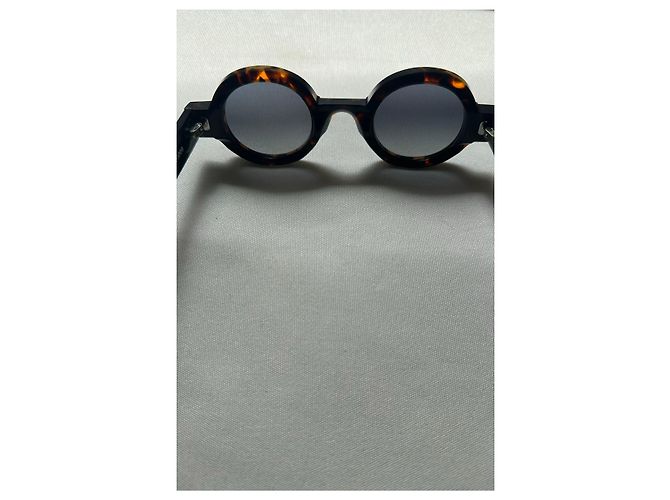 Autre Marque Anne & Valentin runde Sonnenbrille Schildpatt Braun - Ansicht 5