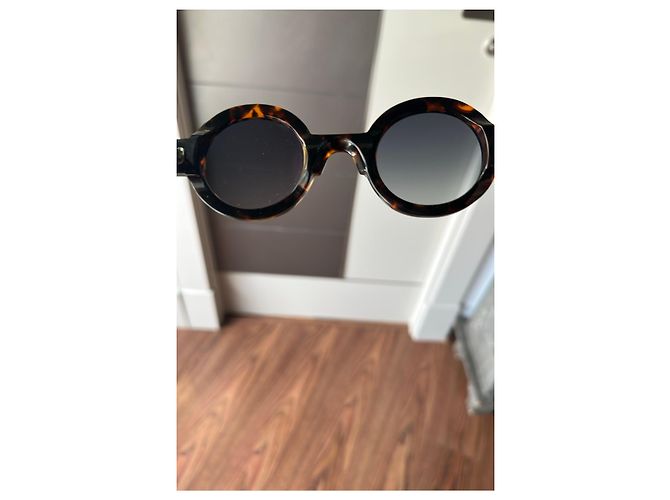 Autre Marque Anne & Valentin runde Sonnenbrille Schildpatt Braun - Ansicht 8