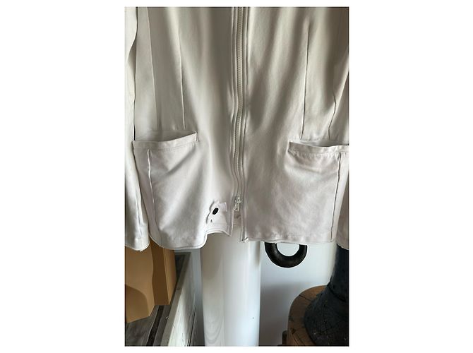 Munthe Plus Simonsen Giacca bianca con zip PLU Bianco - vista 4