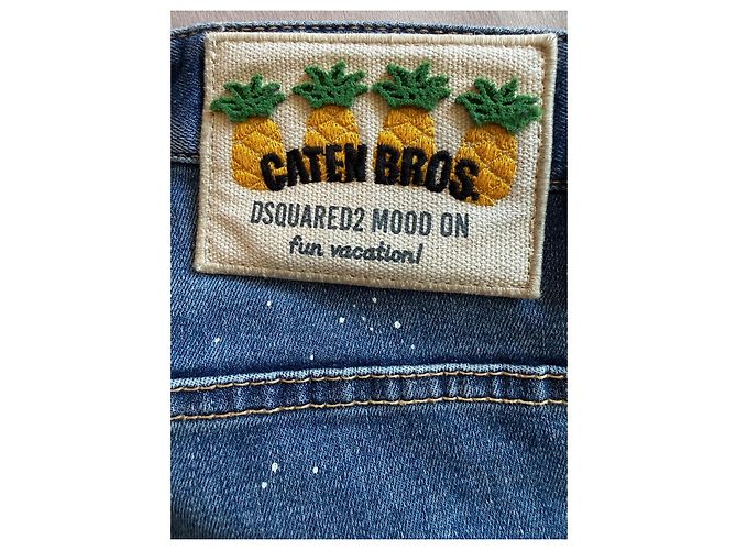 Jeans Skater Dsquared2 in denim blu - vista 3