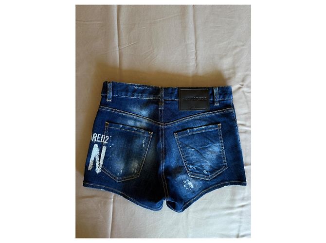 Pantaloncini in denim blu da donna Dsquared2 - vista 2