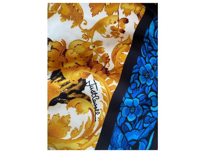 Pantaloncini stampati Just Cavalli Nero Bianco Blu Multicolore D'oro - vista 3