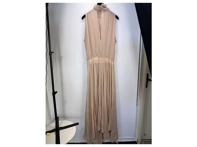 Autre Marque Sehnsucht Atelier Beige Chiffon Maxi-Kleid - Ansicht 2