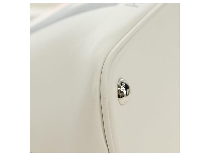 Borsa PRADA in pelle 2way Bianco Argento Auth 190398SAM - vista 17