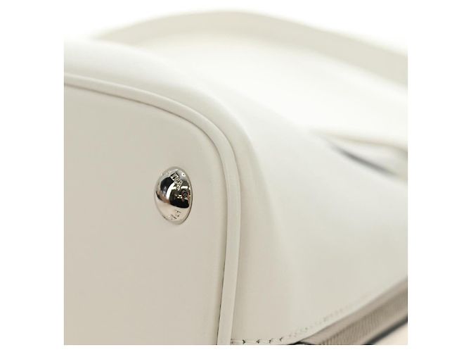 Borsa PRADA in pelle 2way Bianco Argento Auth 190398SAM - vista 18