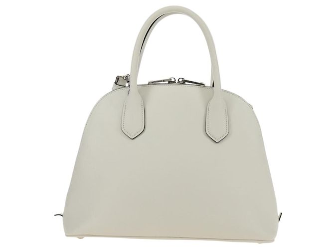 Borsa PRADA in pelle 2way Bianco Argento Auth 190398SAM - vista 2