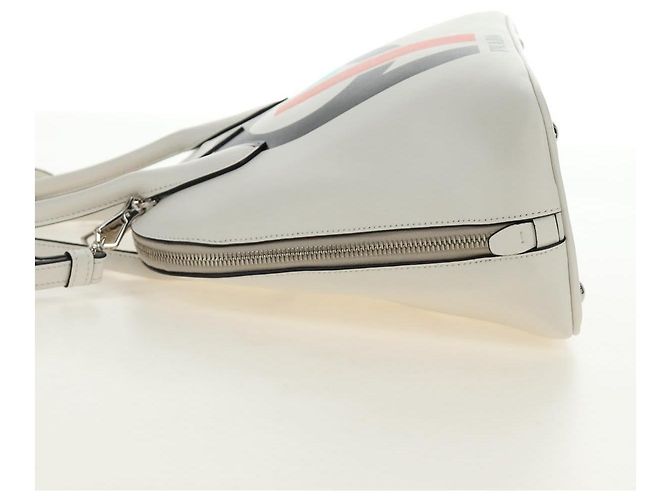 Borsa PRADA in pelle 2way Bianco Argento Auth 190398SAM - vista 3