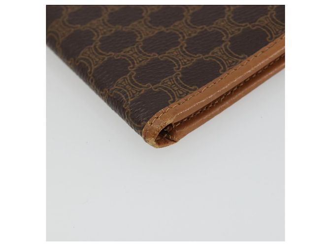 Céline Portafoglio Compatto CELINE Macadam Canvas PVC Pelle Marrone Auth 189986A - Ansicht 14