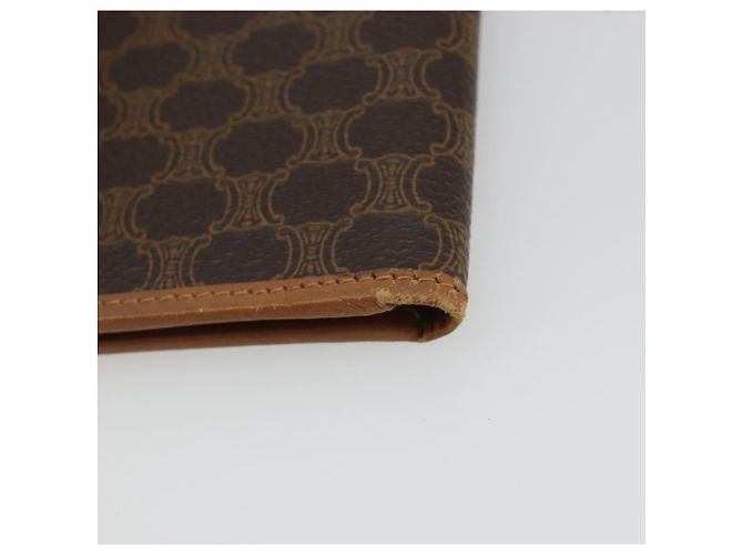 Céline Portafoglio Compatto CELINE Macadam Canvas PVC Pelle Marrone Auth 189986A - Ansicht 15