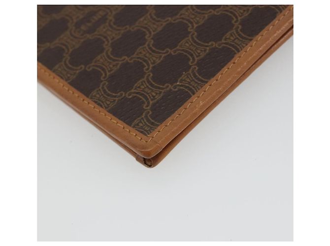 Céline Portafoglio Compatto CELINE Macadam Canvas PVC Pelle Marrone Auth 189986A - Ansicht 16