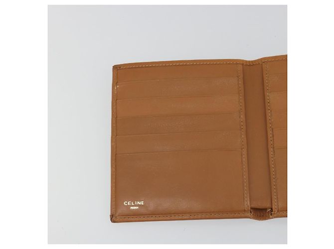 Céline Portafoglio Compatto CELINE Macadam Canvas PVC Pelle Marrone Auth 189986A - Ansicht 18