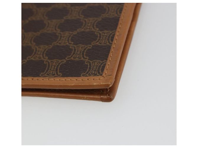 Céline Portafoglio Compatto CELINE Macadam Canvas PVC Pelle Marrone Auth 189986A - Ansicht 7