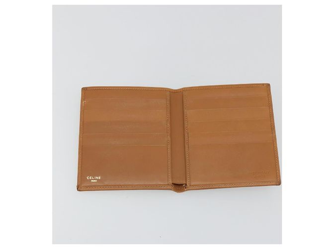 Céline Portafoglio Compatto CELINE Macadam Canvas PVC Pelle Marrone Auth 189986A - Ansicht 8