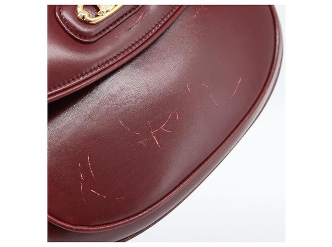 Céline Borsa a Spalla CELINE in Pelle Bordeaux Oro Autentica ar13983 D'oro Bordò - vista 10