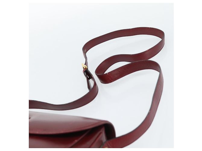Céline Borsa a Spalla CELINE in Pelle Bordeaux Oro Autentica ar13983 D'oro Bordò - vista 14
