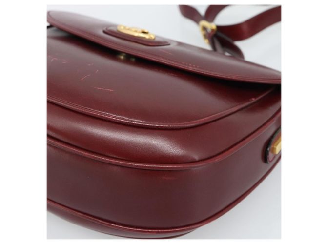 Céline Borsa a Spalla CELINE in Pelle Bordeaux Oro Autentica ar13983 D'oro Bordò - vista 15