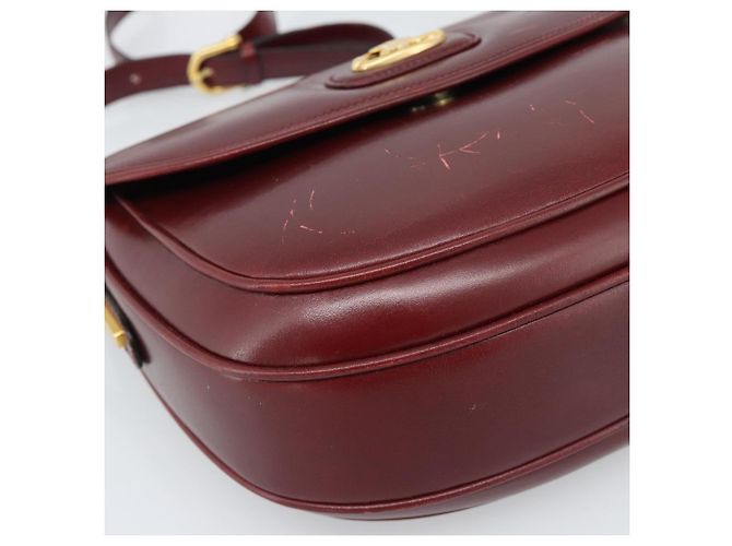 Céline Borsa a Spalla CELINE in Pelle Bordeaux Oro Autentica ar13983 D'oro Bordò - vista 16
