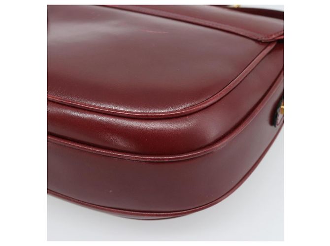 Céline Borsa a Spalla CELINE in Pelle Bordeaux Oro Autentica ar13983 D'oro Bordò - vista 17
