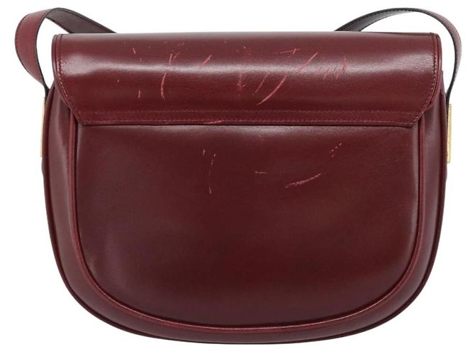 Céline Borsa a Spalla CELINE in Pelle Bordeaux Oro Autentica ar13983 D'oro Bordò - vista 2