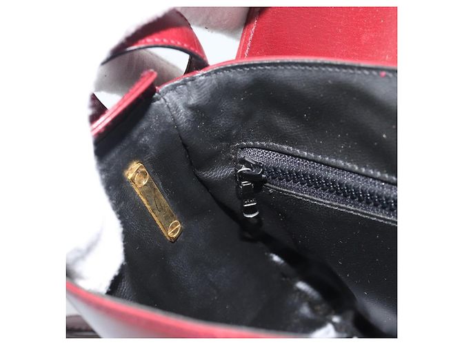 Céline Borsa a Spalla CELINE in Pelle Bordeaux Oro Autentica ar13983 D'oro Bordò - vista 21