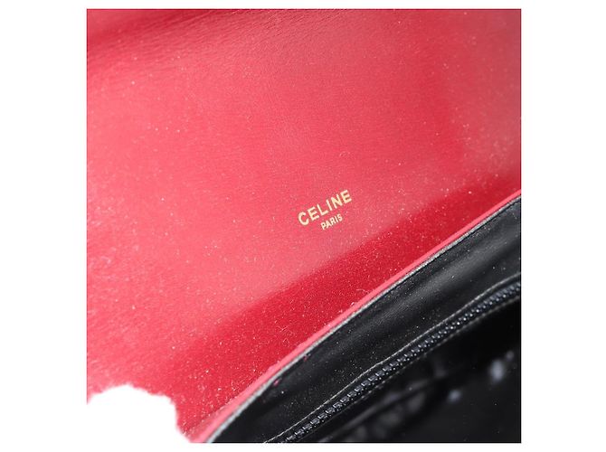 Céline Borsa a Spalla CELINE in Pelle Bordeaux Oro Autentica ar13983 D'oro Bordò - vista 23