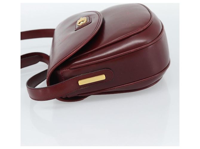 Céline Borsa a Spalla CELINE in Pelle Bordeaux Oro Autentica ar13983 D'oro Bordò - vista 3