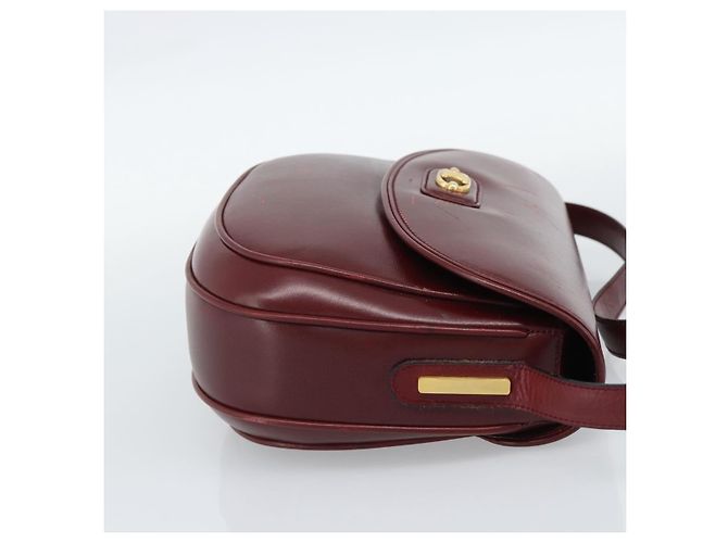 Céline Borsa a Spalla CELINE in Pelle Bordeaux Oro Autentica ar13983 D'oro Bordò - vista 4