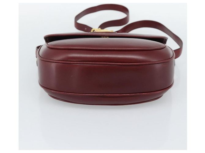 Céline Borsa a Spalla CELINE in Pelle Bordeaux Oro Autentica ar13983 D'oro Bordò - vista 5