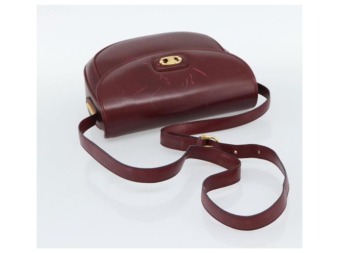 Céline Borsa a Spalla CELINE in Pelle Bordeaux Oro Autentica ar13983 D'oro Bordò - vista 8