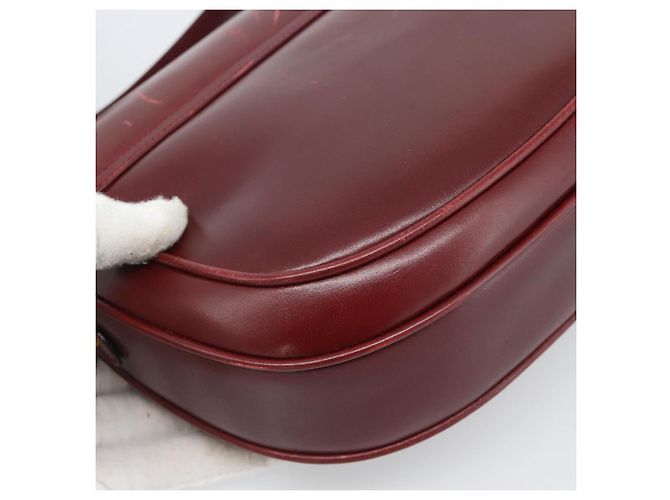 Céline Borsa a Spalla CELINE in Pelle Bordeaux Oro Autentica ar13983 D'oro Bordò - vista 9