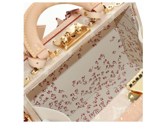 LOUIS VUITTON Bolsa Miaowgram Petite Vallees Bege M14592 LV Auth 190136SM Monograma - vista 33