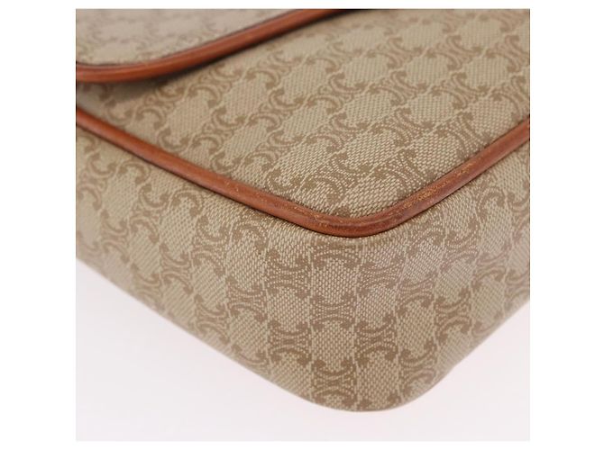 Céline Borsa a Spalla CELINE Macadam Canvas PVC Beige Oro Auth 190500 D'oro - vista 16