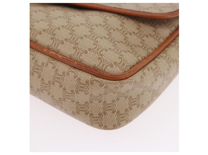 Céline Borsa a Spalla CELINE Macadam Canvas PVC Beige Oro Auth 190500 D'oro - vista 17