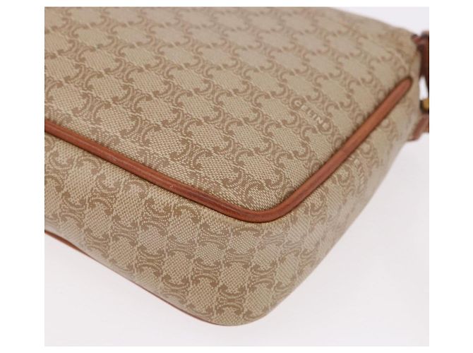 Céline Borsa a Spalla CELINE Macadam Canvas PVC Beige Oro Auth 190500 D'oro - vista 19