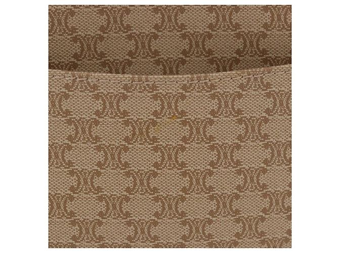 Céline Borsa a Spalla CELINE Macadam Canvas PVC Beige Oro Auth 190500 D'oro - vista 3