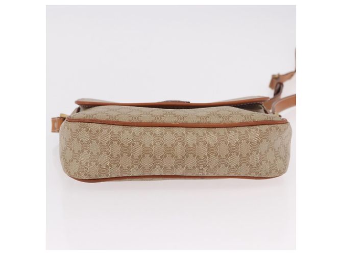 Céline Borsa a Spalla CELINE Macadam Canvas PVC Beige Oro Auth 190500 D'oro - vista 6