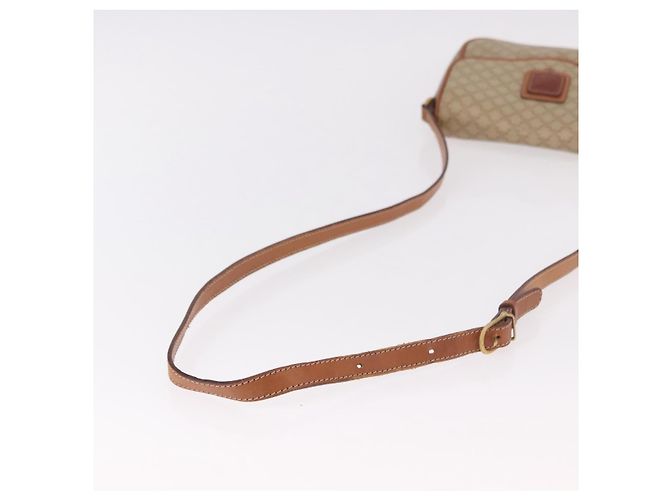 Céline Borsa a Spalla CELINE Macadam Canvas PVC Beige Oro Auth 190500 D'oro - vista 7