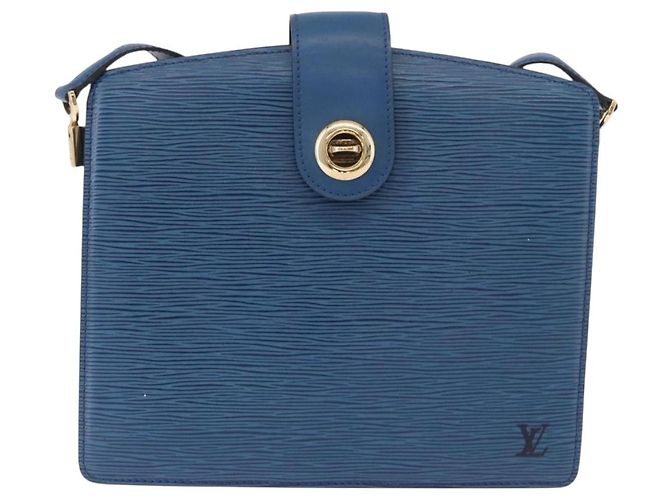 LOUIS VUITTON Epi Capuchin Shoulder Bag Blue M52345 LV Auth ep15066 - vista 13